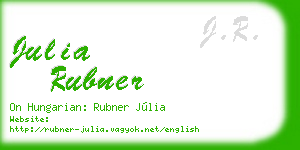 julia rubner business card